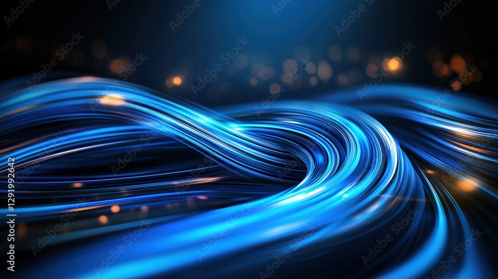 Aufkleber abstract blue lines background with soft gradients and smooth curves creating a modern design