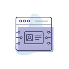 Idigital Identity Vector icon