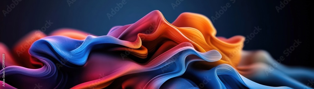 Poster close up of a colorful abstract background with blurred photographic elements in vibrant hues