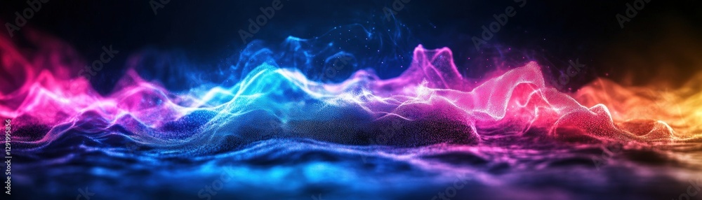 Aufkleber abstract background with colorful lines and smoke creating a dynamic visual effect