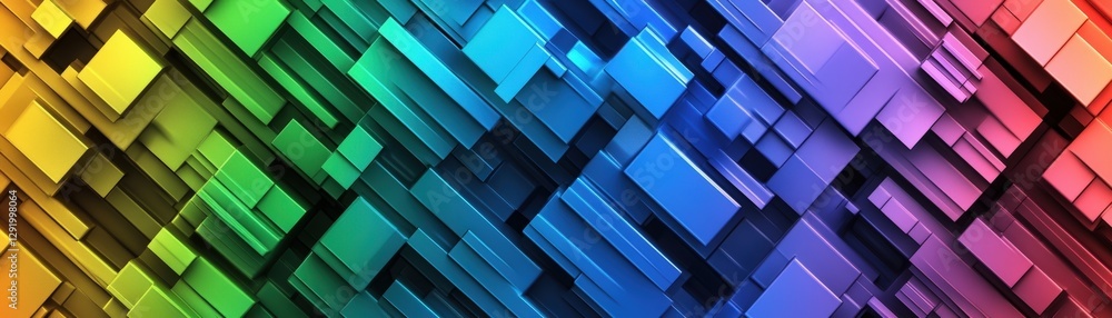 Poster abstract colorful background featuring vibrant squares and geometric shapes with a photo overlay des