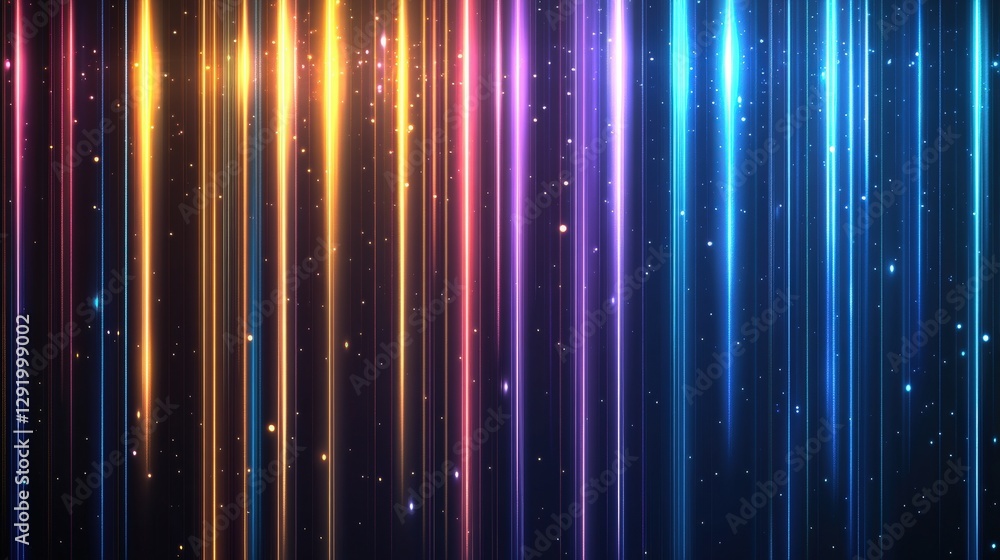 Poster colorful abstract lights background with soft bokeh effect for creative design and photography proje