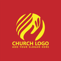 bible jesus holy church logo design vector