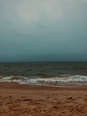 storm on the beach