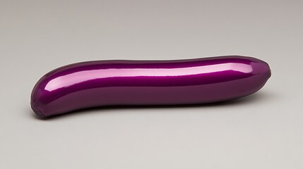 Purple eggplant isolated on gray background, studio shot, for culinary or ingredient uses