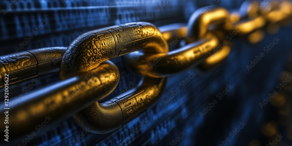 Poster blockchain technology improves transparency and security, benefiting supply chains through enhanced 