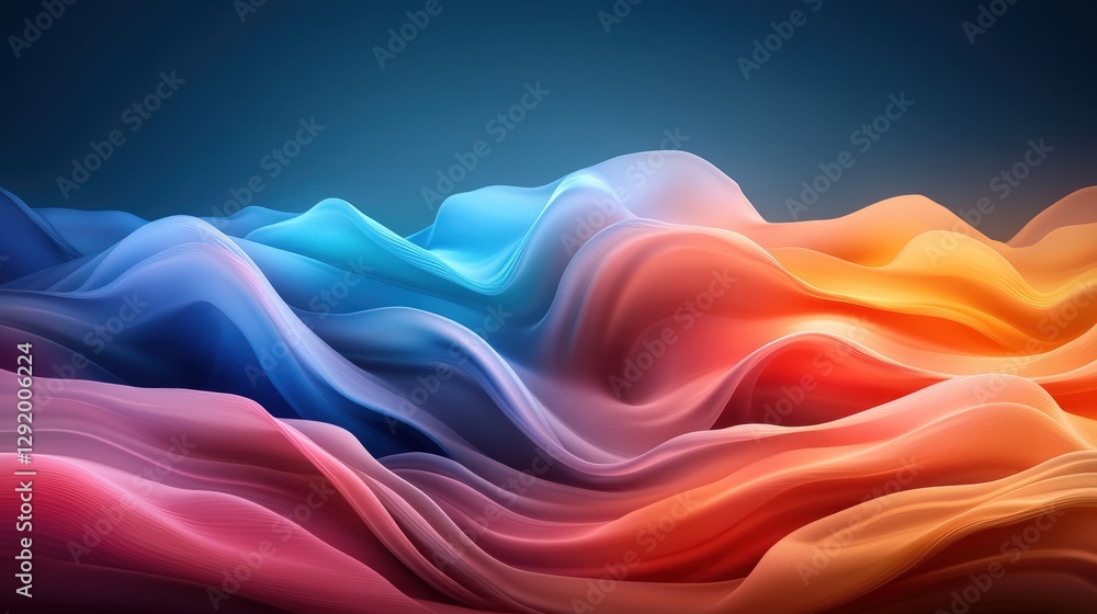Poster abstract background featuring colorful waves and shapes in a dynamic design for creative projects