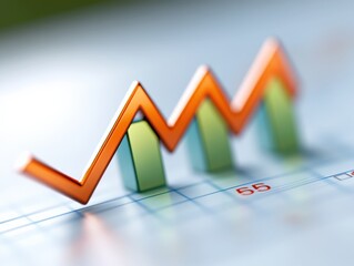 Stock Market Chart Showing an Increase