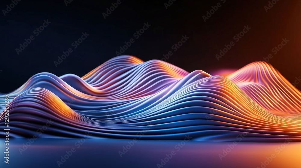 Poster abstract lines background design with soft colors and patterns for modern graphic applications