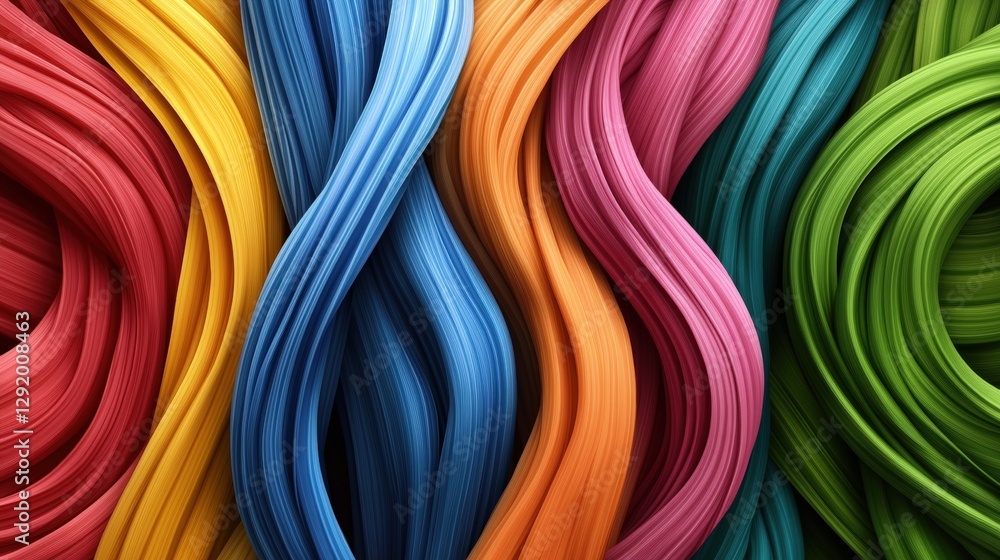 Poster colorful wavy background with abstract design and textured patterns for creative projects
