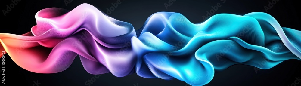 Poster abstract background featuring colorful waves with a blend of various hues and textures for design us