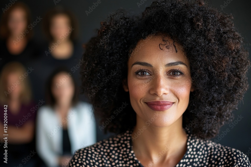 Poster a multiracial group of colleagues are seen on a screen, actively participating in a virtual meeting 