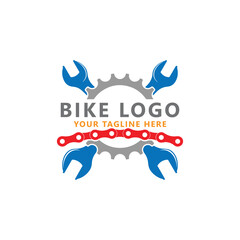 motorbike store logo design vector