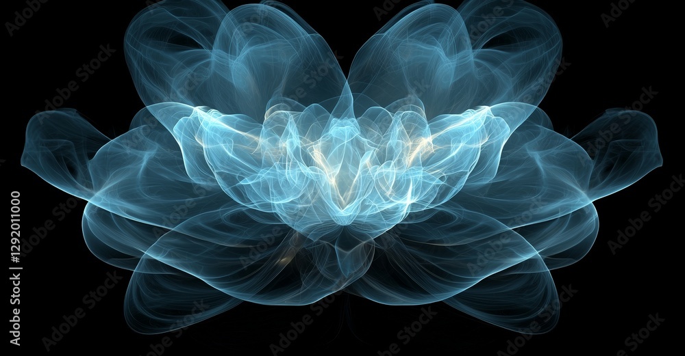 Poster A 3D rendering of abstract digital network data forms the background