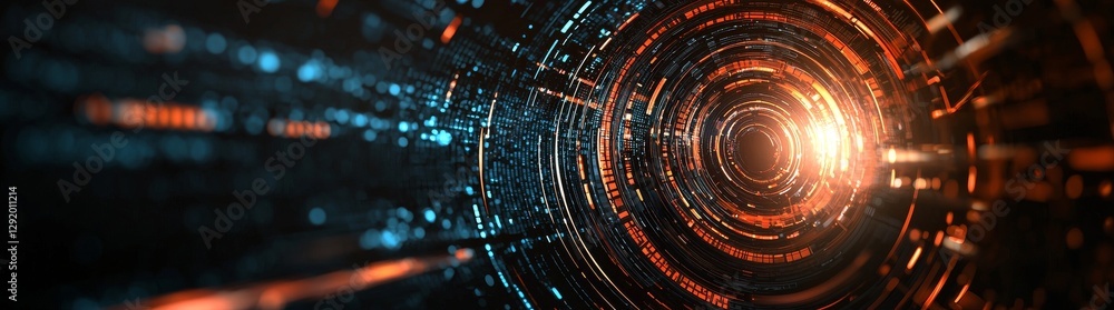 Poster the abstract background of a printed circuit board, comprising diverse elements, is suitable for use