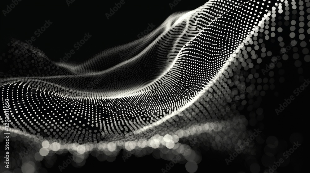 Poster modern illustration of a macro texture from an led screen, isolated on a transparent background, sho