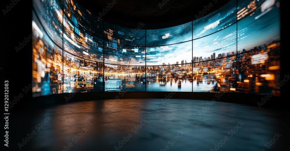 Poster the ideal setting for live music events or tv shows is a virtual stage with led screens, which can a