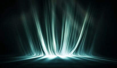 A dark color gradient background is combined with green blue lights on a grainy black backdrop and a noise texture effect for a webpage header design