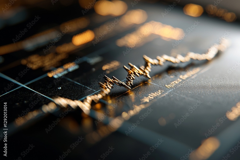 Poster financial data and stock market statistics are analyzed using graphical indicators