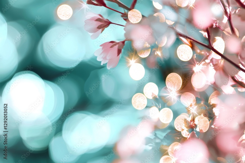 Poster the background of this wallpaper is a soft pastel color with an abstract blur light gradient of purp