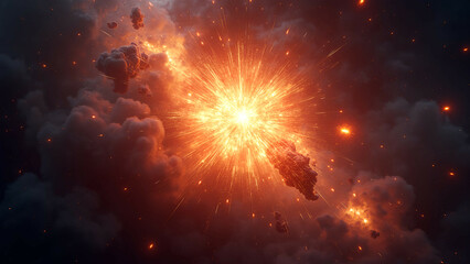 space explosion: celestial, deep sky backdrop