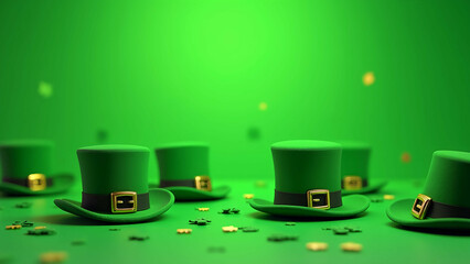 st. patricks: shamrocks, leprechauns, close-up