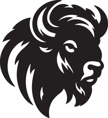 Obraz premium black and white Bull head