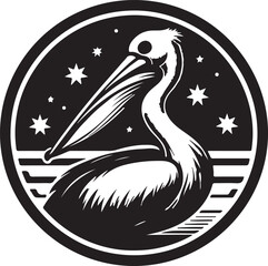 vector illustration of a pelican