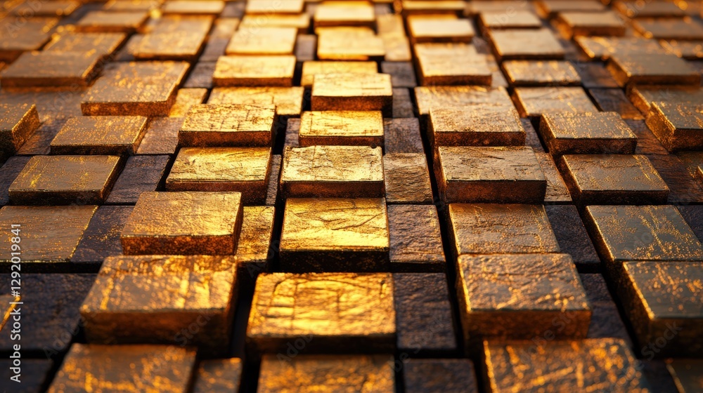 Poster close up image of a tiled floor with light reflection and texture details