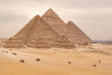 The Pyramids of Giza are three magnificent structures located in the Giza district of Cairo, the...