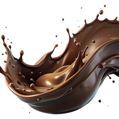 wave of dark chocolate or cocoa splash png
