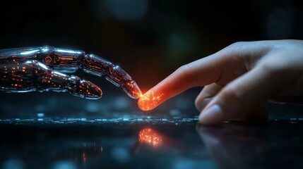 Human and Robot Hands Touching