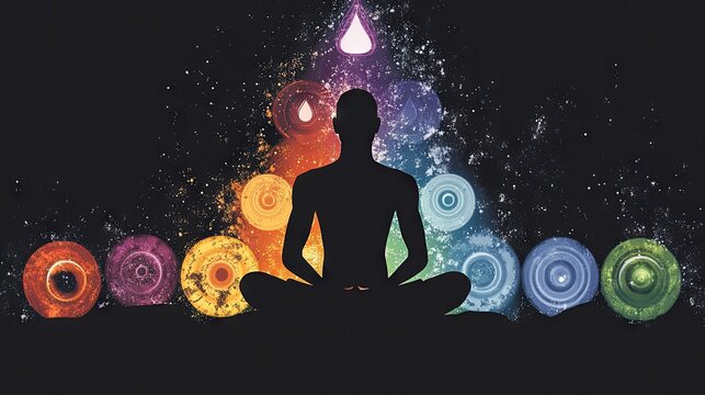 The chakra system of the human energy centers