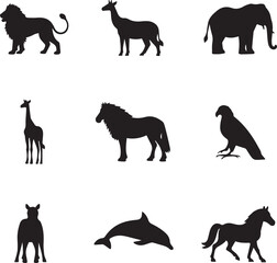 animals silhouettes collection