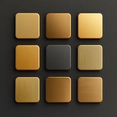 metallic swatches with rounded edges