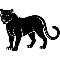 Black Panther Silhouette Vector Crisp & Clean Illustration.