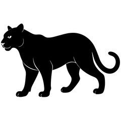 Black Panther Silhouette Vector Crisp & Clean Illustration.