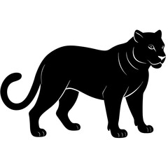 Panther Silhouette Vector Icon High-Quality Design on White Background.