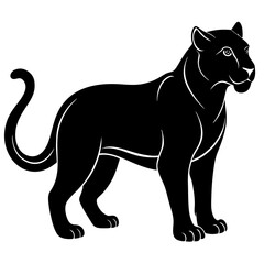 Panther Silhouette Vector Icon High-Quality Design on White Background.