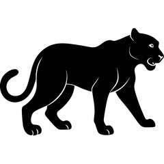 Black Panther Silhouette Vector Crisp & Clean Illustration.