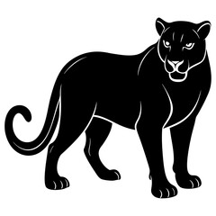 Panther Silhouette Vector Icon High-Quality Design on White Background.
