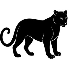 Panther Silhouette Vector Icon High-Quality Design on White Background.