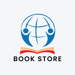 Obraz premium book publisher store logo design vector