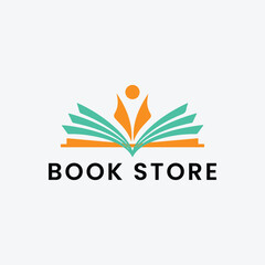 book publisher store logo design vector