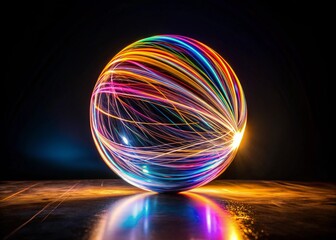 Light Orb Effect Photo on a Black Background