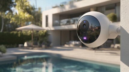 Minimalist Security Camera in Residential Setting
