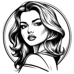 Woman, long hair, portrait, studio, beauty