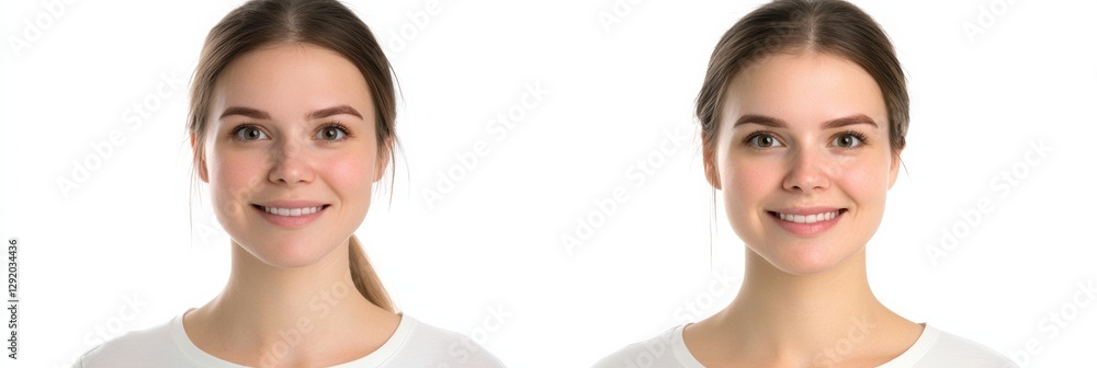 Poster Body shape transformation before and after showing significant change in appearance and confidence with medical realism. Generative AI