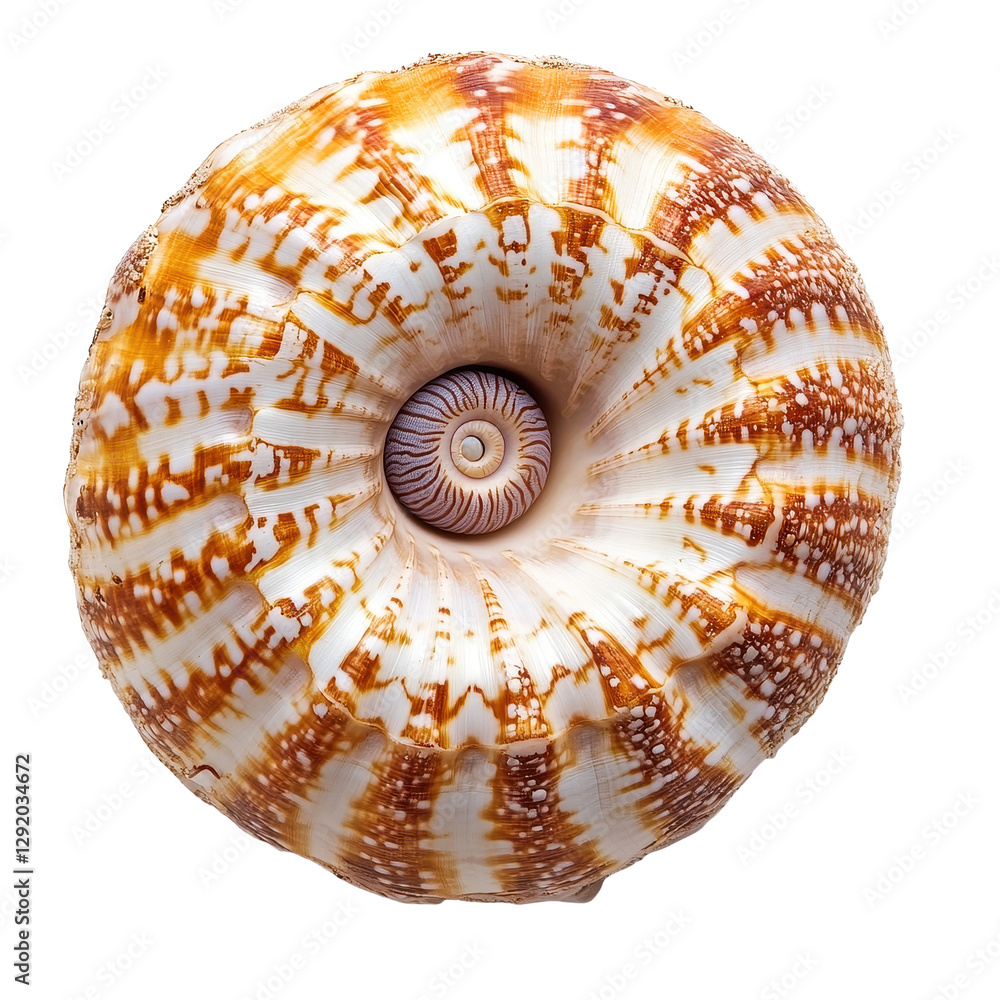 Poster nautilus shell isolated on transparent background showcasing intricate patterns and natural beauty, 
