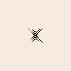 X logo icon flat vector design.